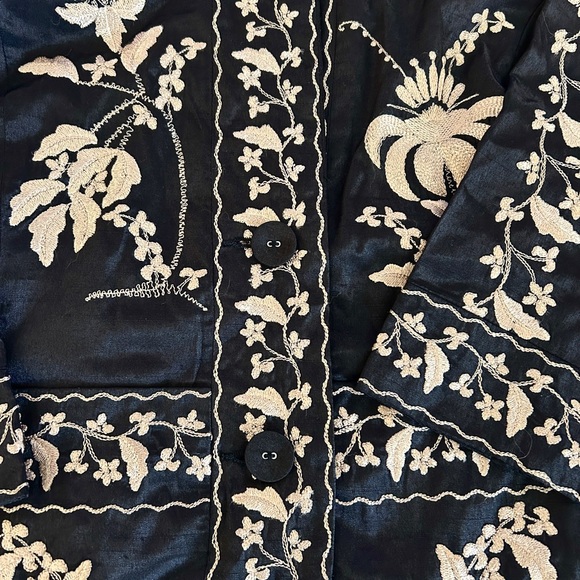 Size-L Whispers of Light Closet /Victor Costa Rare Embroidered Statement Jacket - Picture 9 of 16